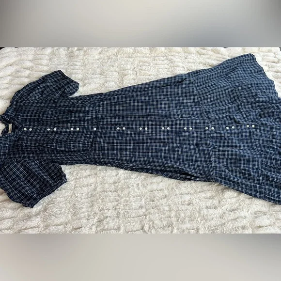 Doen Revi Dress in Bleu Cottage Plaid - Picture 7 of 14